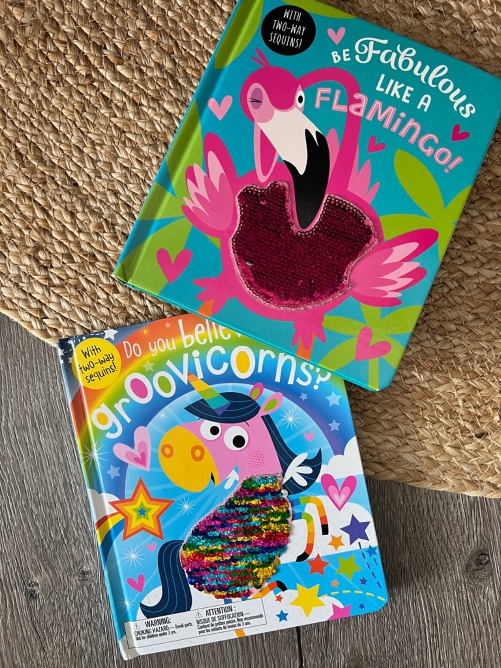 LOT OF 2 books: Be Fabulous like a Flamingo & Do you believe in Groovicorns?